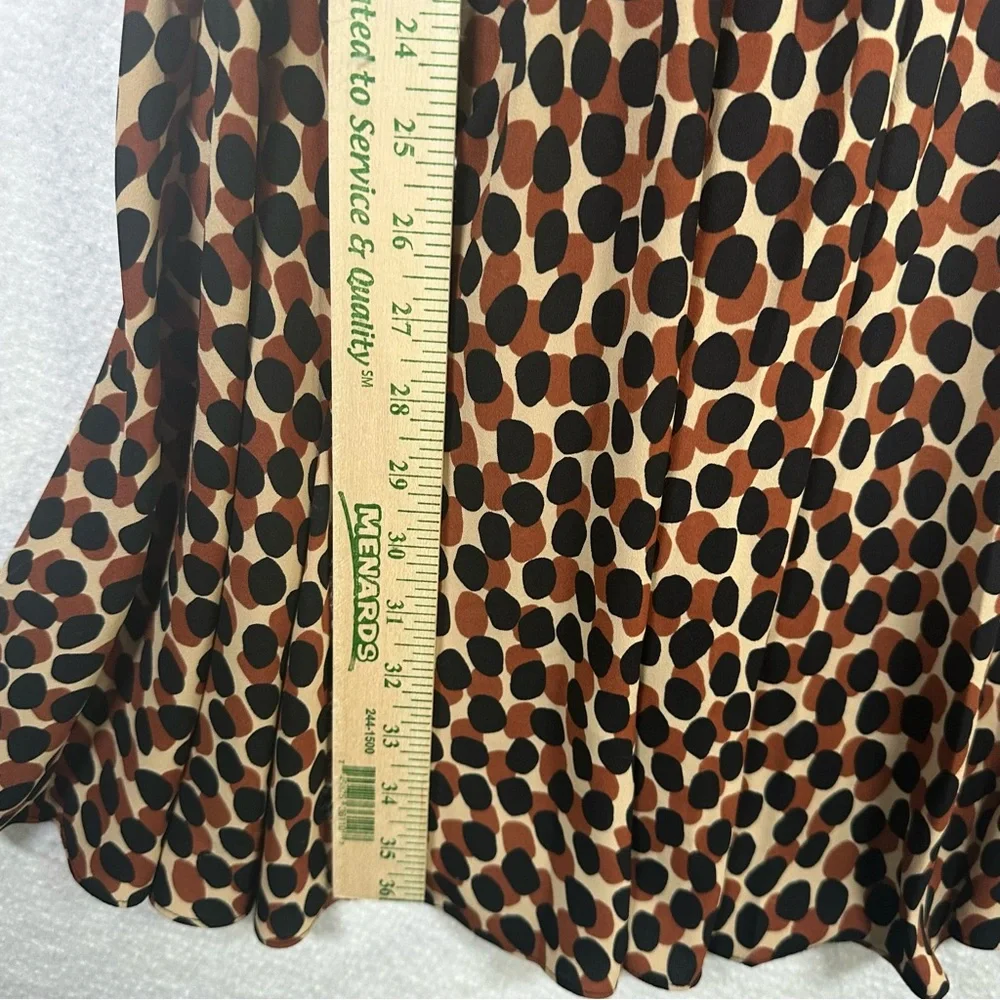 Kate Spade Dotty Spin Leopard Dress J219 Womens Medium Smocked Waist Fit‎ Flare